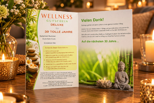 Motiv des Wellness-Gutschein Potsdam zum Hochzeitstag - bestellen, ausdrucken, verschenken